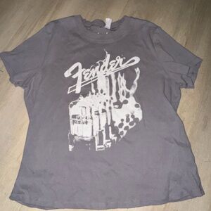 Fender Gray Graphic Logo Baby tee